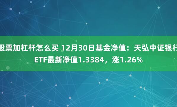 股票加杠杆怎么买 12月30日基金净值：天弘中证银行ETF最新净值1.3384，涨1.26%