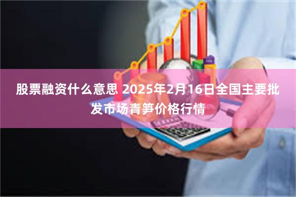 股票融资什么意思 2025年2月16日全国主要批发市场青笋价格行情